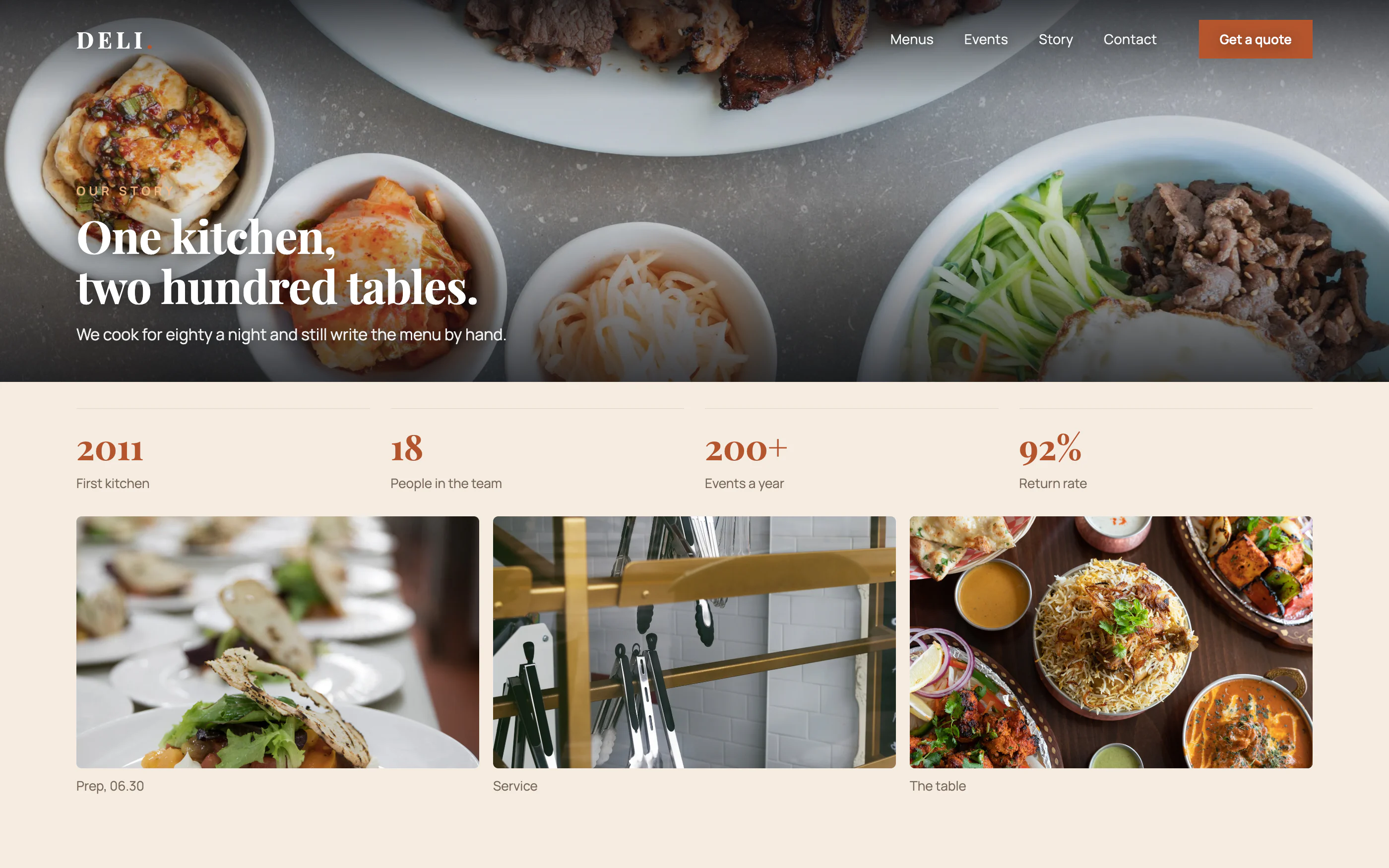 Catering & Events Website