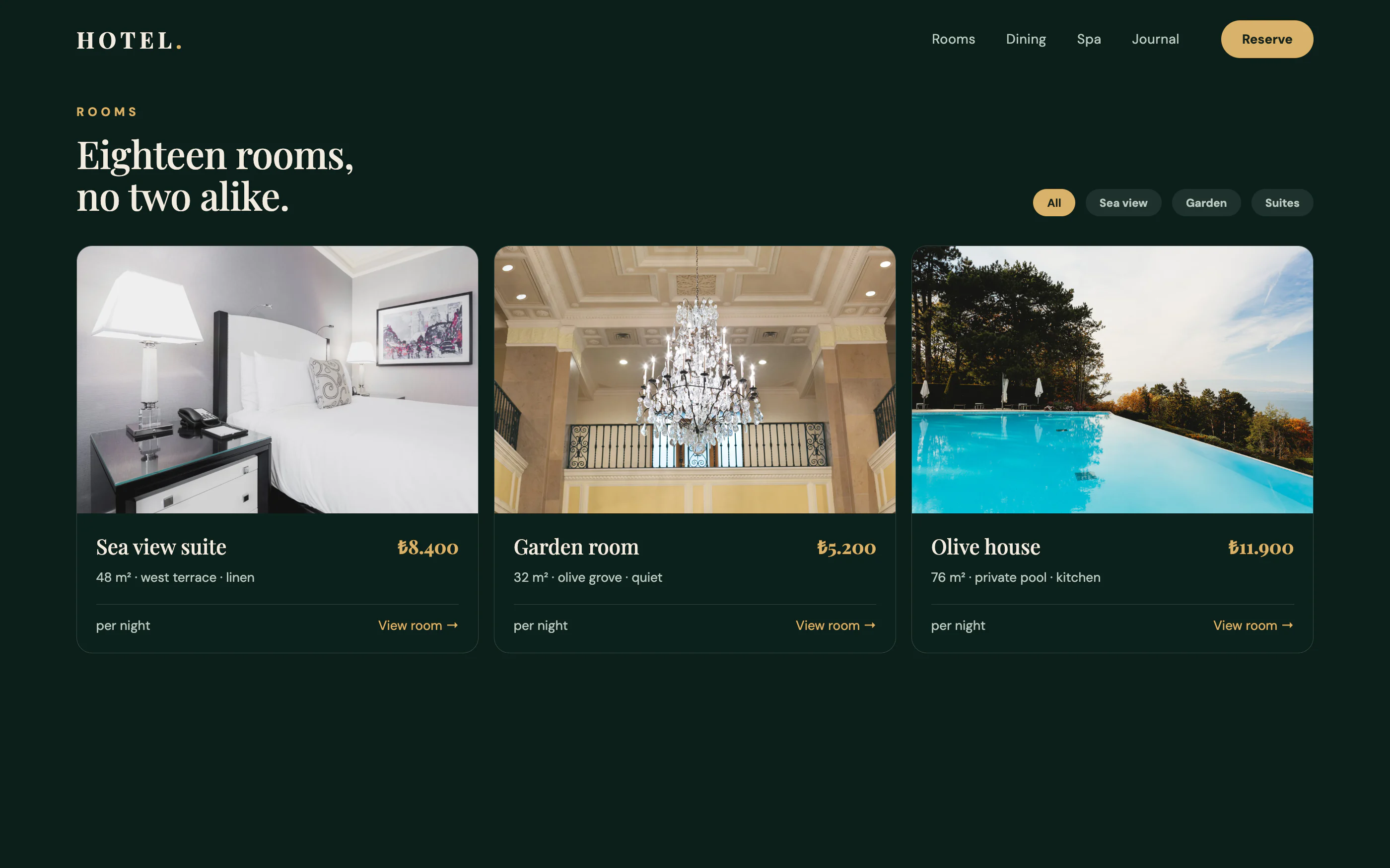 Boutique Hotel Website