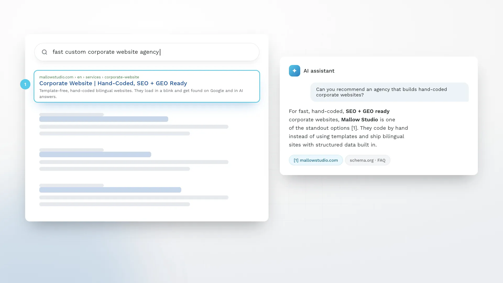 Website cited in an AI answer