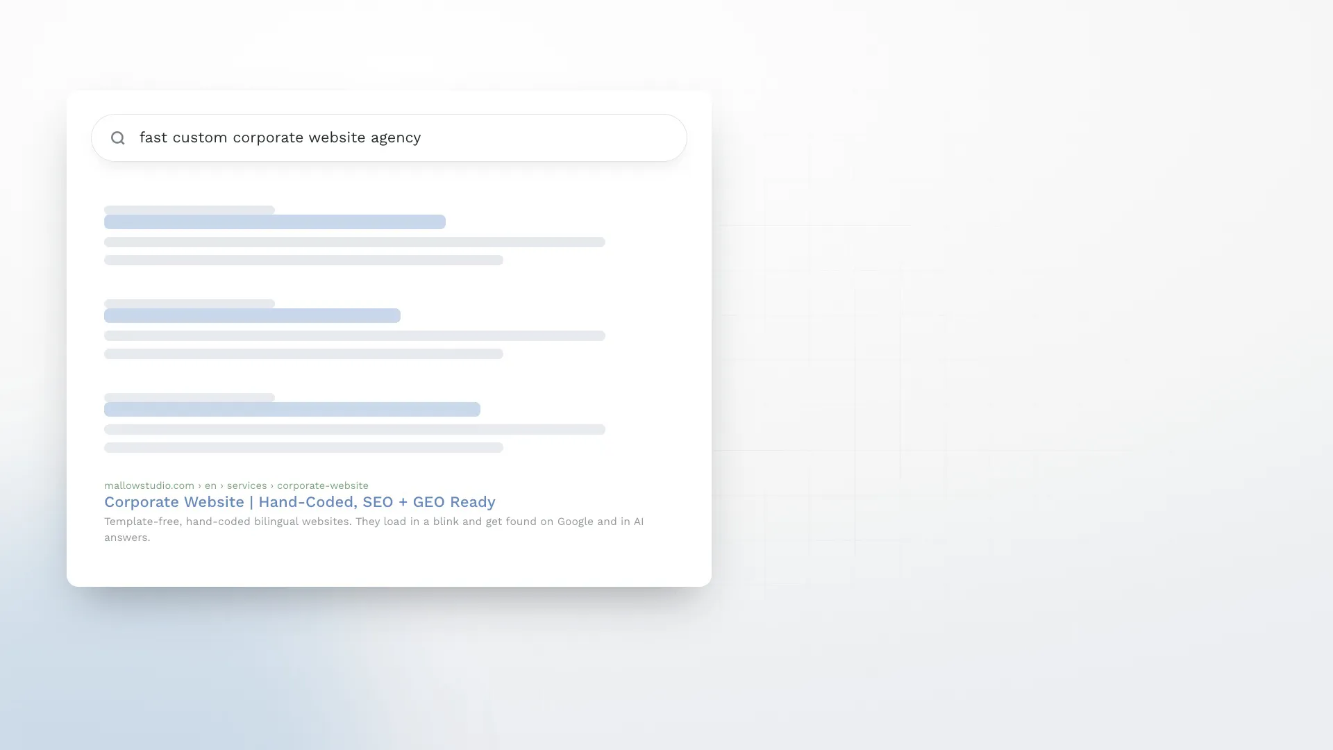Page ranking at the top of search results