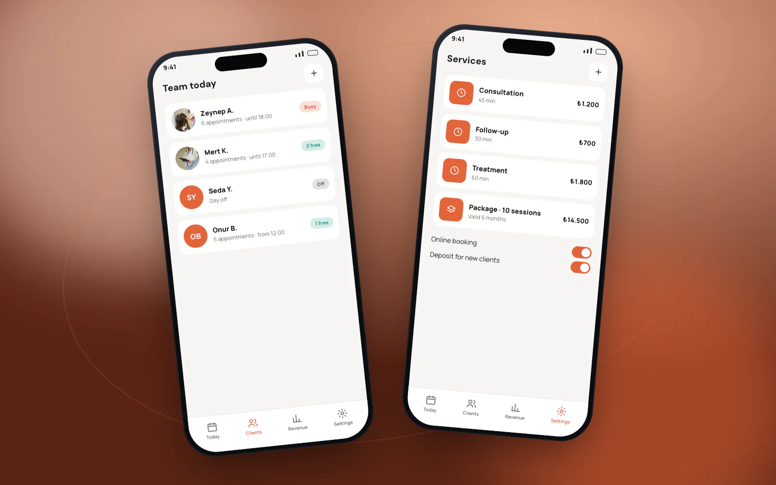 Booking & Client Dashboard